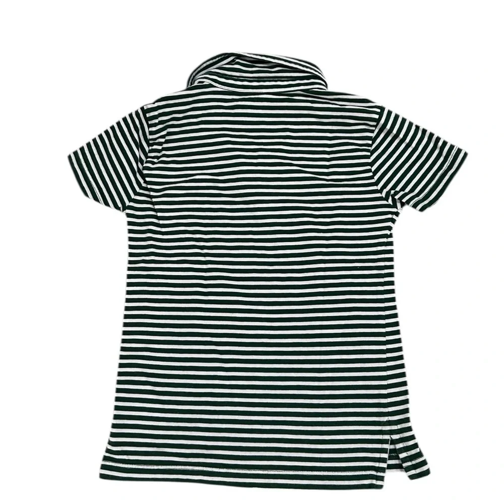 Crewcuts green & White Striped cotton Polo size xs 4-5 (boys)